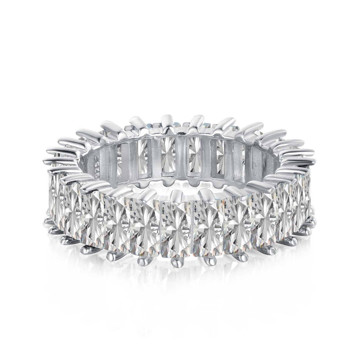 Pomuse Unique Colorful Radiant Cut RIng