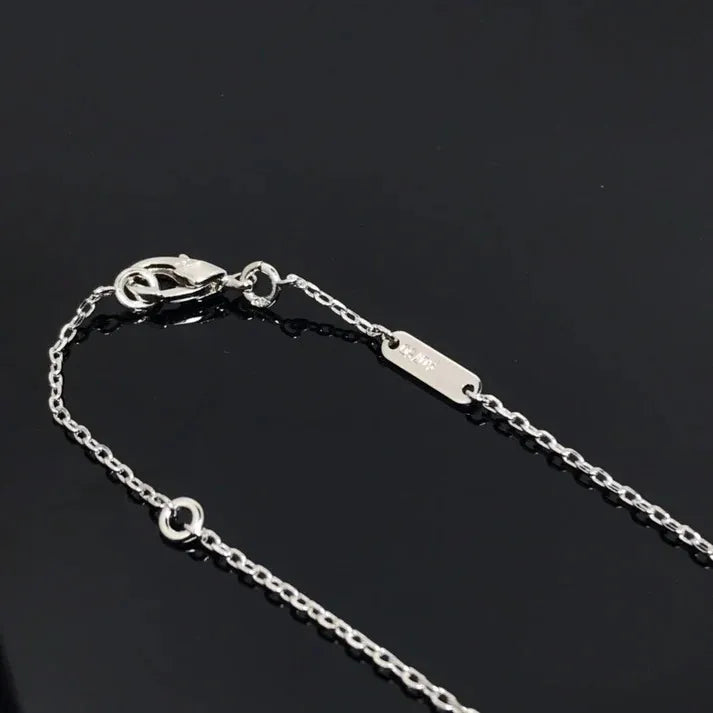 Pomuse Lange Halskette aus Silber mit Kleeblatt-Pietersit
