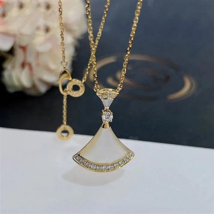 Pomuse DREAM NECKLACE MOP GOLD DIAMOND