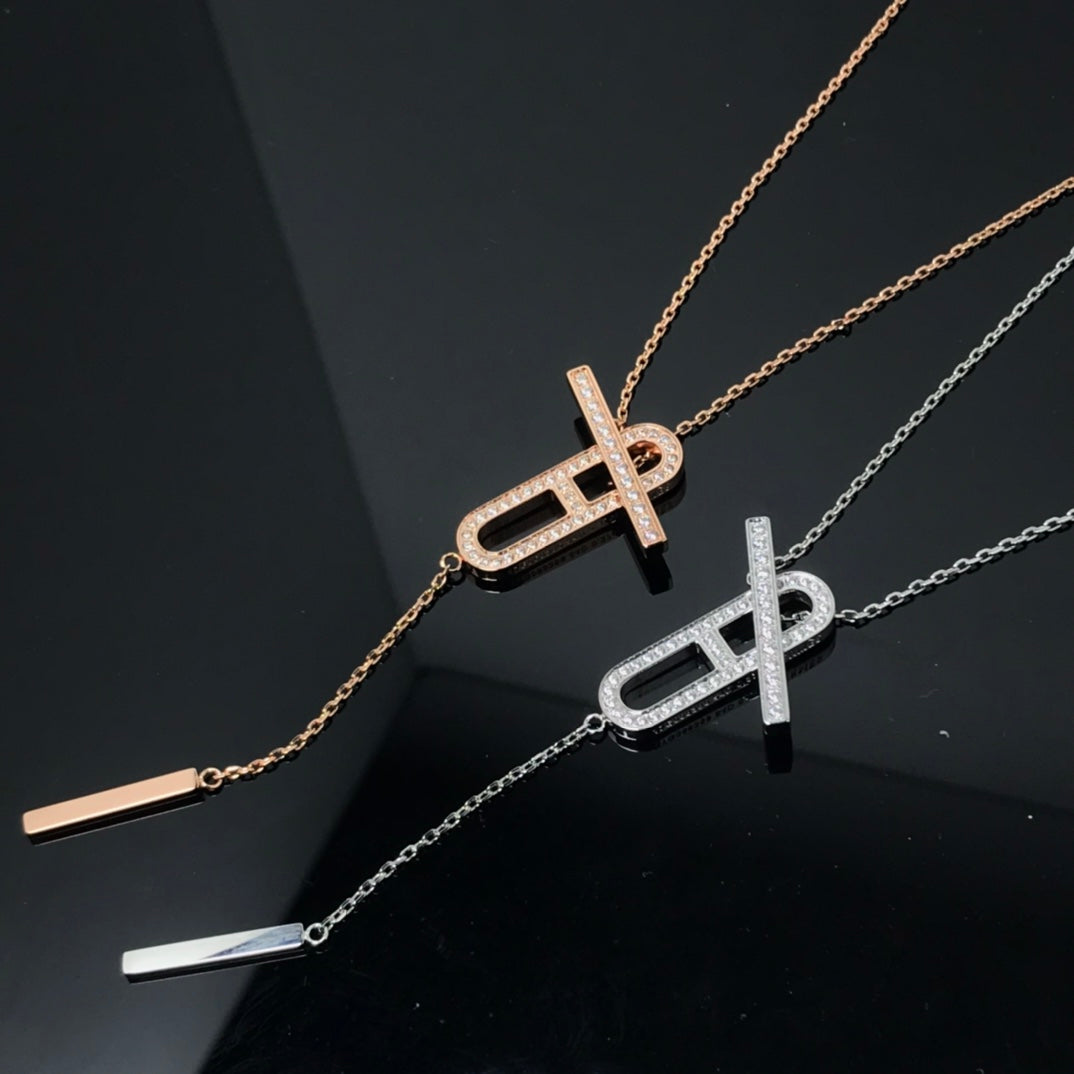 Pomuse HM Halskette Platin Roségold Diamant