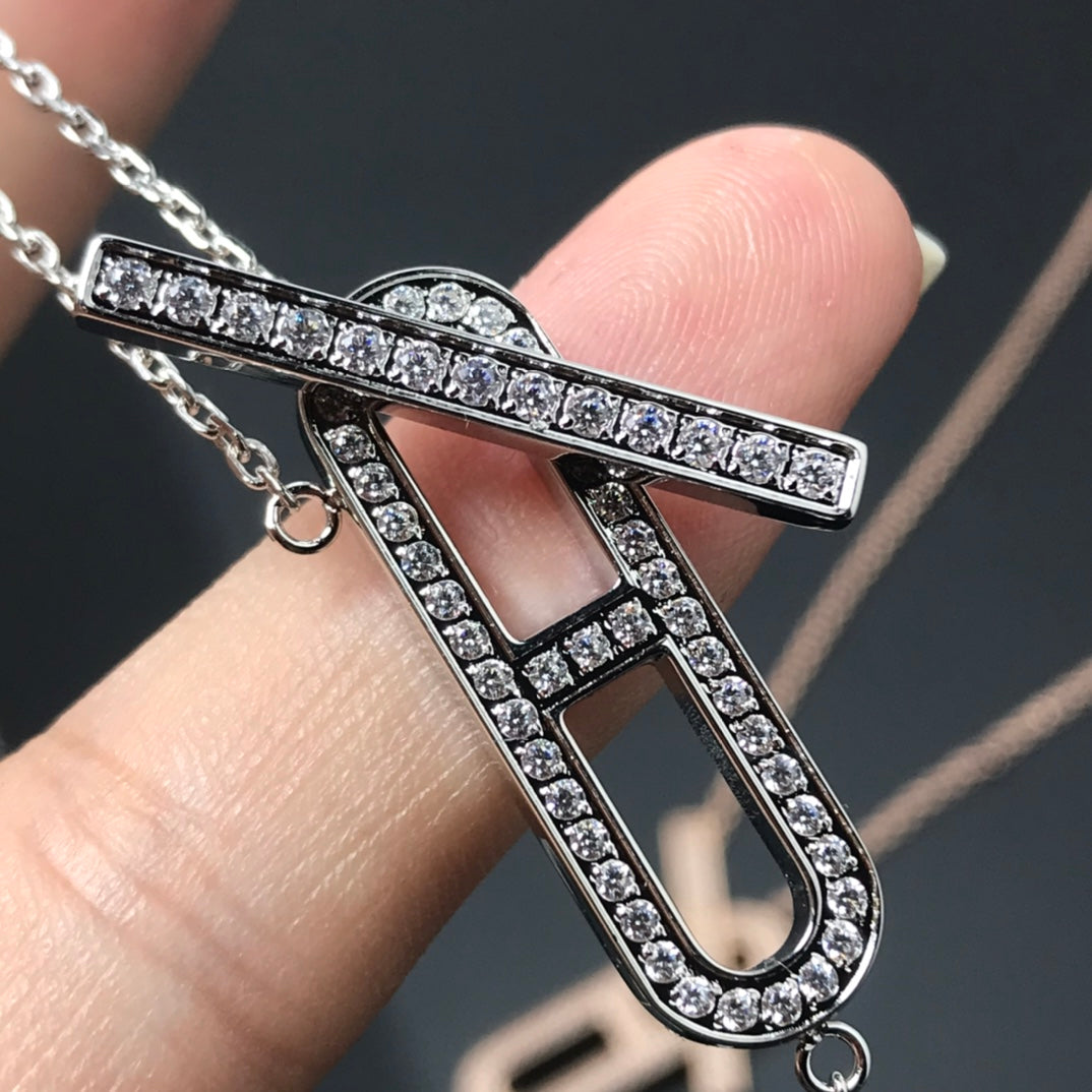 Pomuse HM Halskette Platin Roségold Diamant