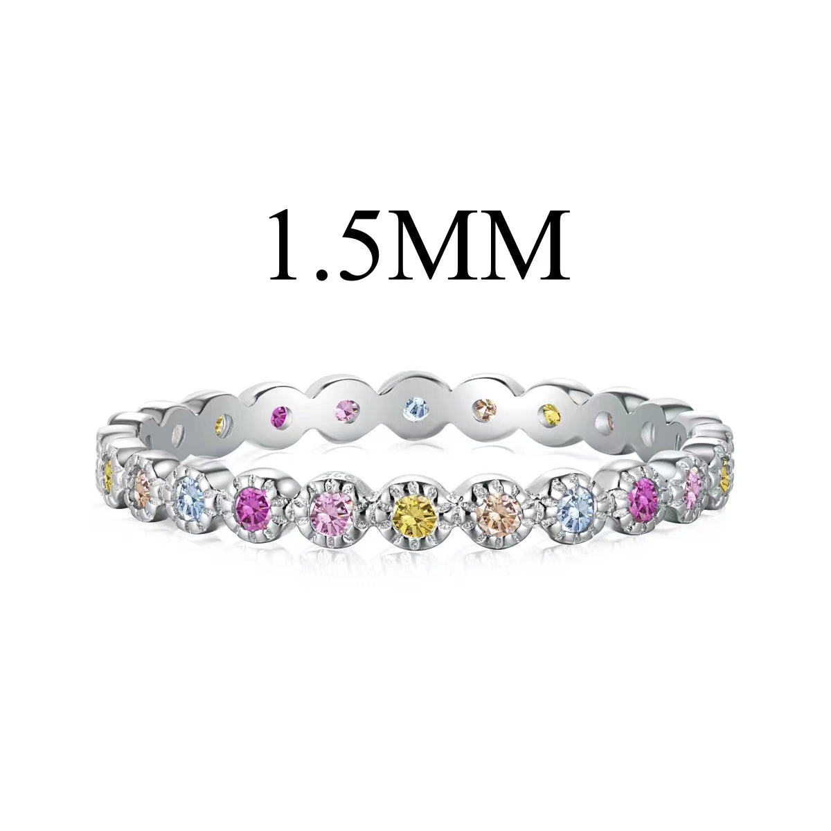 Pomuse Radiant Sparkling Round Cut Daily Ring