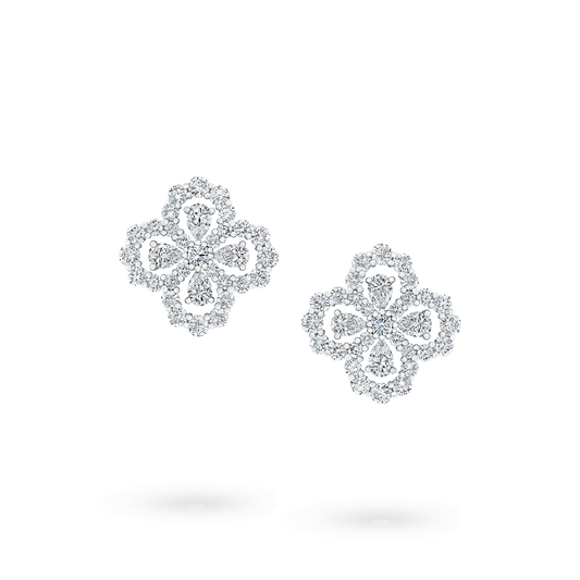 Pomuse LOOP-OHRRINGE VOLLMOTIV DIAMANT 16MM SILBER