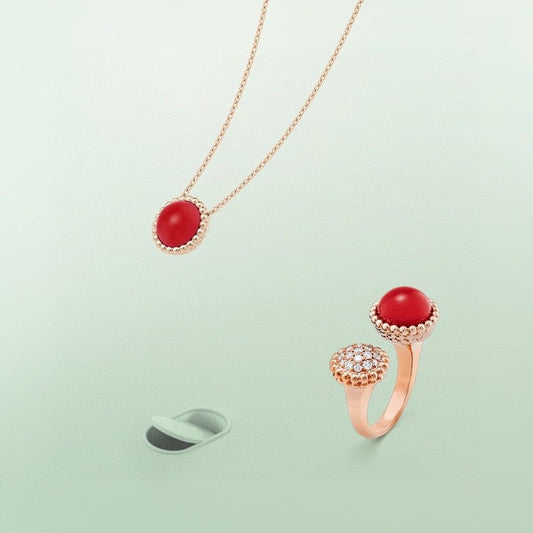 Pomuse PERLEE COULEURS DIAMANT-RING AUS ROSÉGOLD ZWISCHEN DEN FINGERN