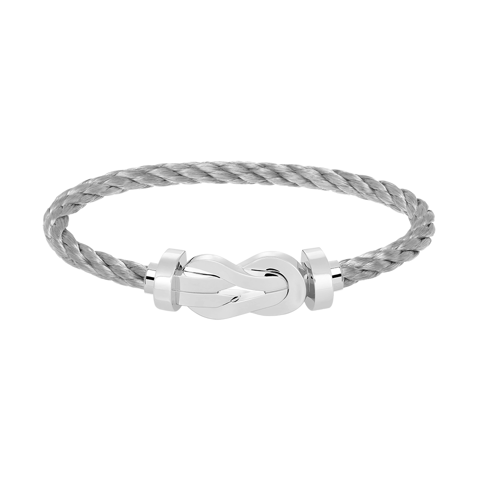 Pomuse CHANCE LARGE 8 FIGURE BUCKLE NO DIAMOND BRACELET SILVER