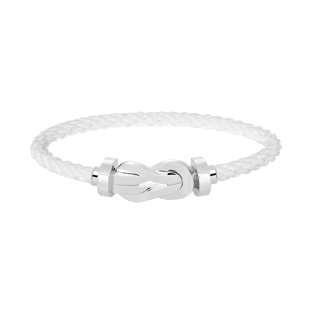 Pomuse CHANCE LARGE 8 FIGURE BUCKLE NO DIAMOND BRACELET SILVER
