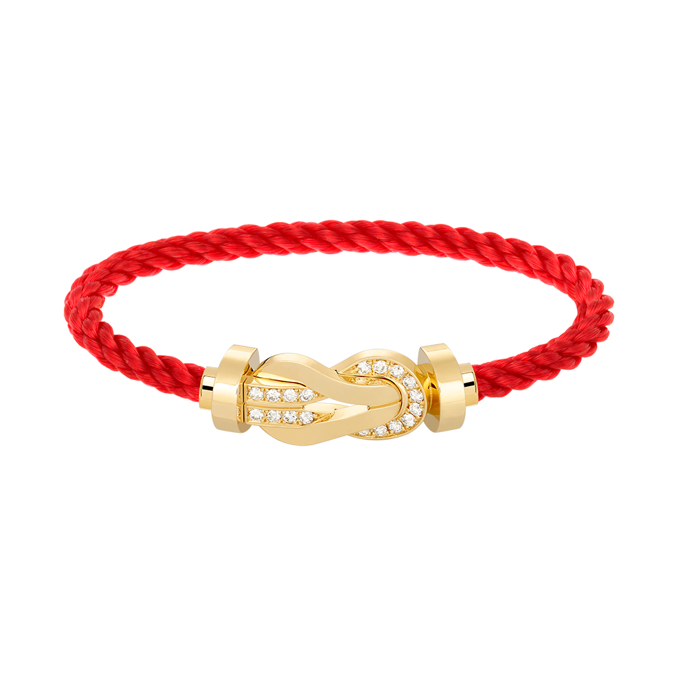 Pomuse CHANCE LARGE 8 FIGURE BUCKLE HALF DIAMOND BRACELET GOLD