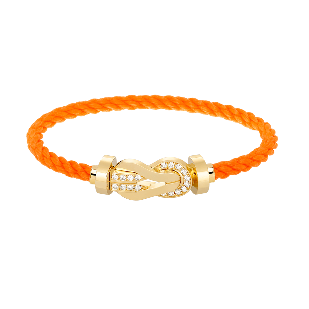 Pomuse CHANCE LARGE 8 FIGURE BUCKLE HALF DIAMOND BRACELET GOLD