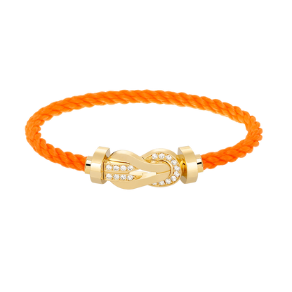 Pomuse CHANCE LARGE 8 FIGURE BUCKLE HALF DIAMOND BRACELET GOLD