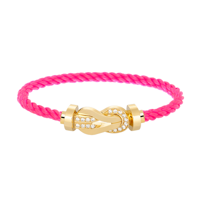 Pomuse CHANCE LARGE 8 FIGURE BUCKLE HALF DIAMOND BRACELET GOLD