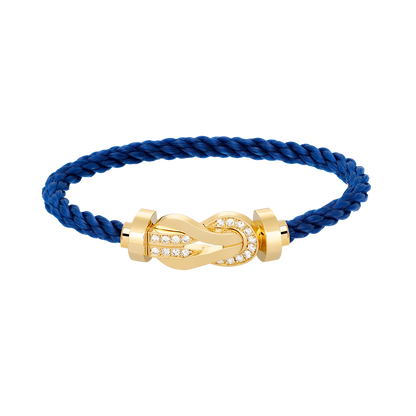 Pomuse CHANCE LARGE 8 FIGURE BUCKLE HALF DIAMOND BRACELET GOLD