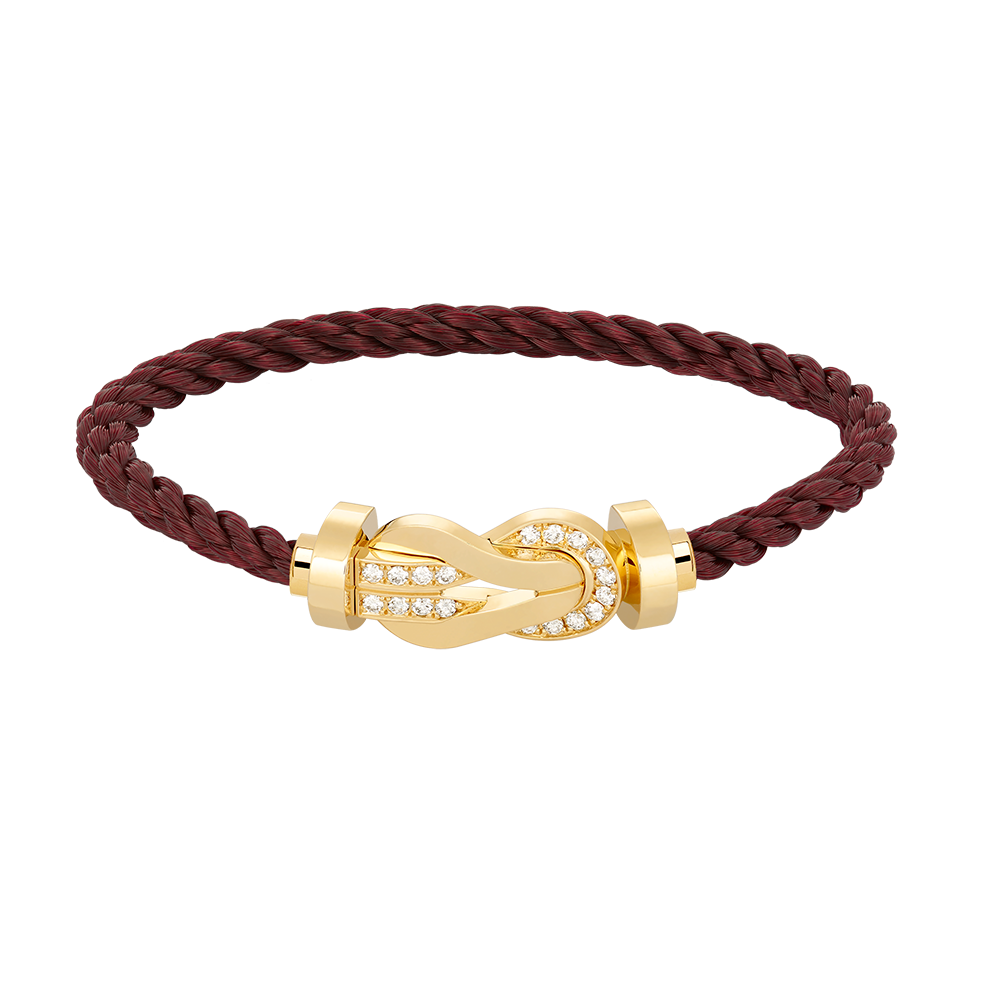 Pomuse CHANCE LARGE 8 FIGURE BUCKLE HALF DIAMOND BRACELET GOLD