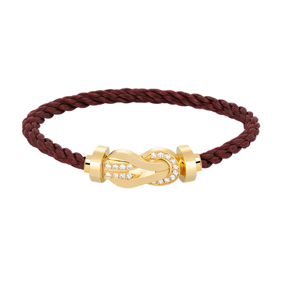 Pomuse CHANCE LARGE 8 FIGURE BUCKLE HALF DIAMOND BRACELET GOLD
