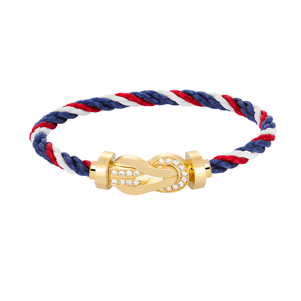 Pomuse CHANCE LARGE 8 FIGURE BUCKLE HALF DIAMOND BRACELET GOLD