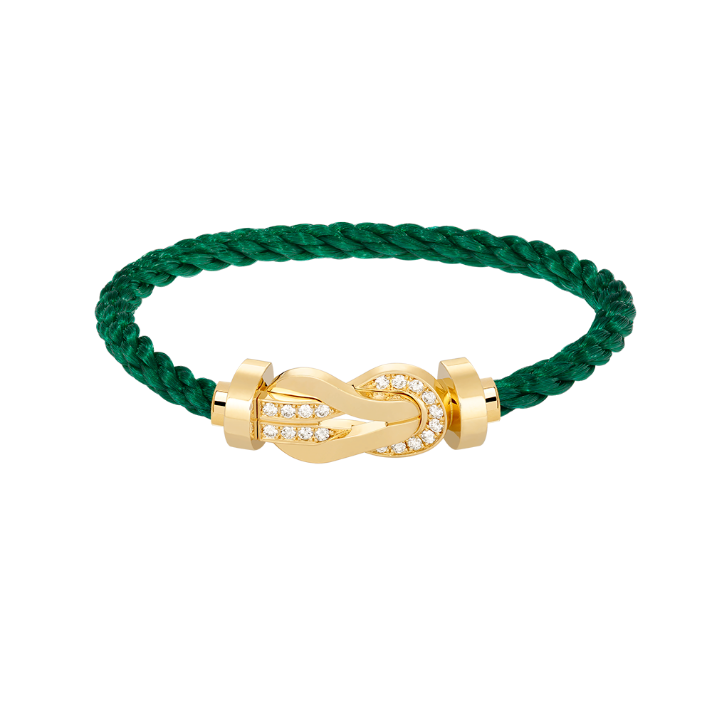 Pomuse CHANCE LARGE 8 FIGURE BUCKLE HALF DIAMOND BRACELET GOLD