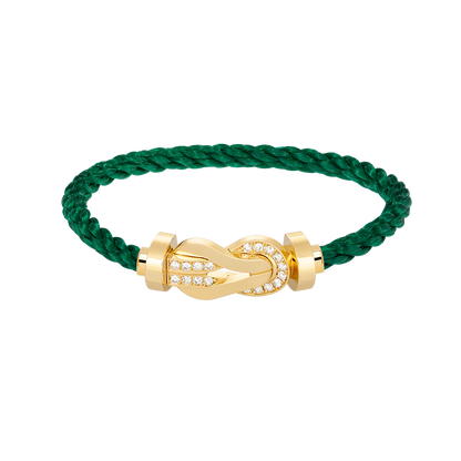 Pomuse CHANCE LARGE 8 FIGURE BUCKLE HALF DIAMOND BRACELET GOLD