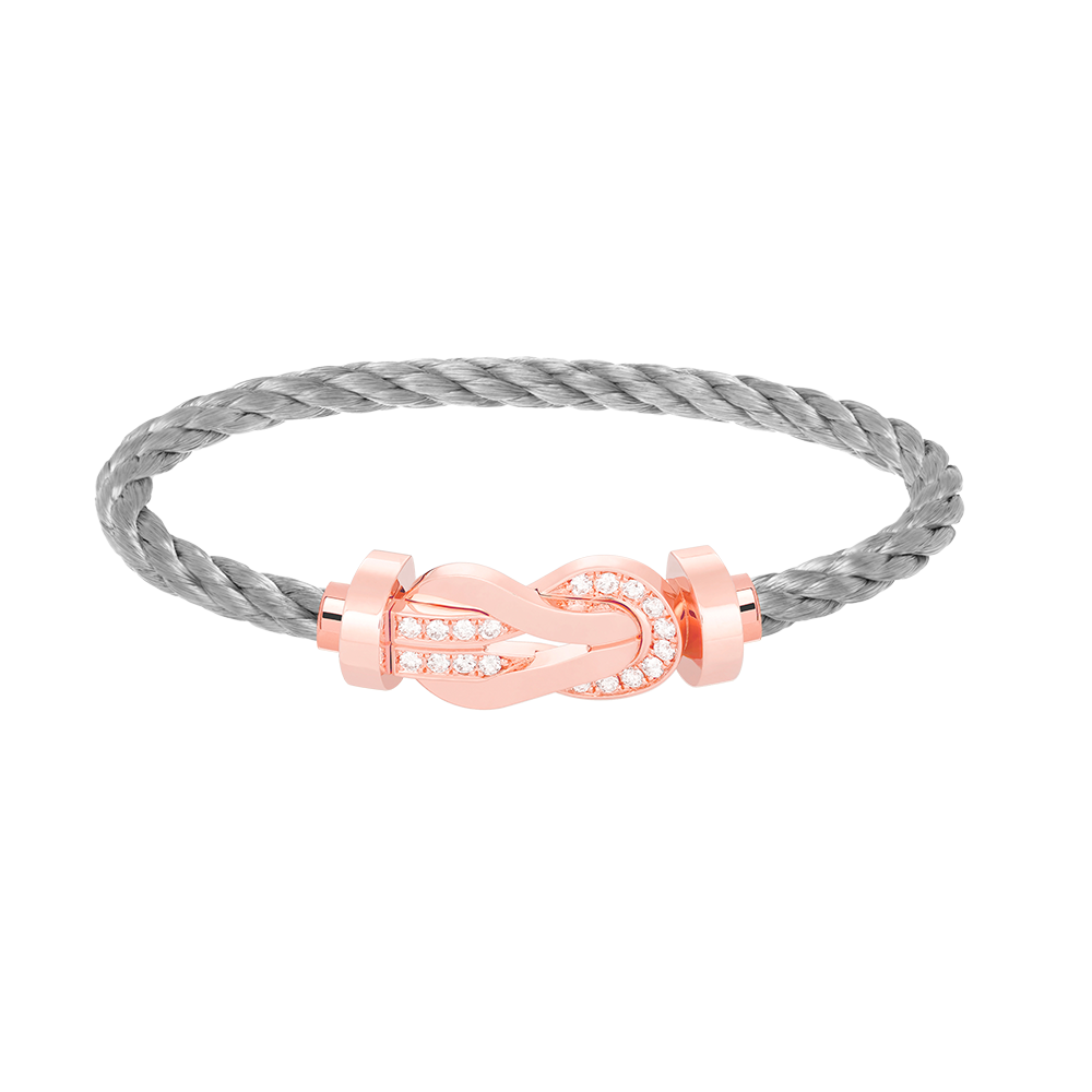 Pomuse CHANCE LARGE 8 FIGURE BUCKLE HALF DIAMOND BRACELET ROSE GOLD