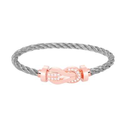 Pomuse CHANCE LARGE 8 FIGURE BUCKLE HALF DIAMOND BRACELET ROSE GOLD