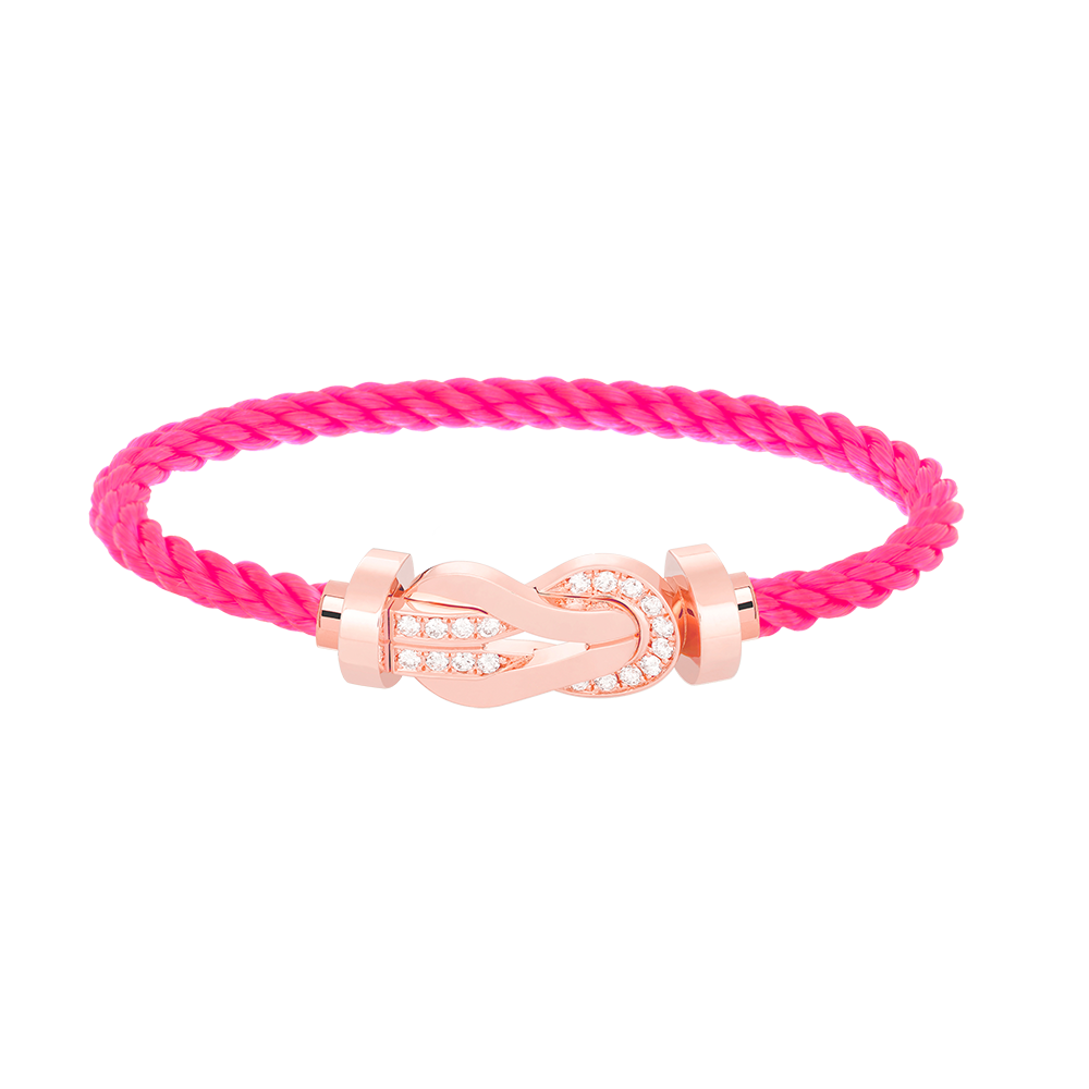 Pomuse CHANCE LARGE 8 FIGURE BUCKLE HALF DIAMOND BRACELET ROSE GOLD