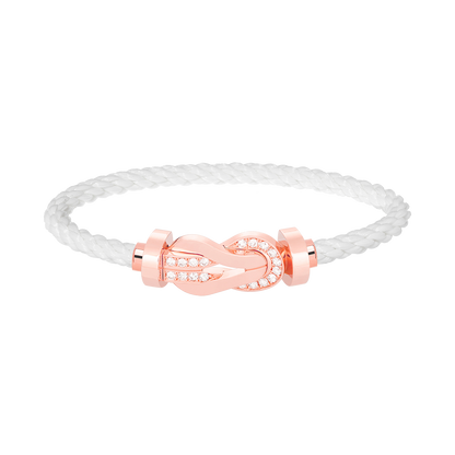 Pomuse CHANCE LARGE 8 FIGURE BUCKLE HALF DIAMOND BRACELET ROSE GOLD