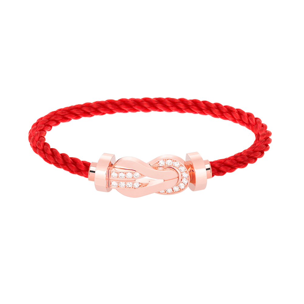 Pomuse CHANCE LARGE 8 FIGURE BUCKLE HALF DIAMOND BRACELET ROSE GOLD