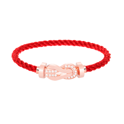 Pomuse CHANCE LARGE 8 FIGURE BUCKLE HALF DIAMOND BRACELET ROSE GOLD