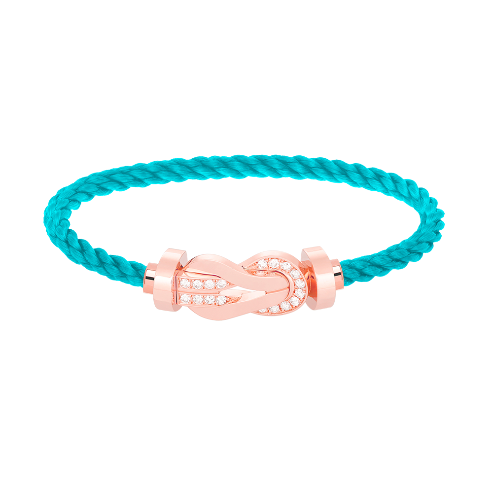 Pomuse CHANCE LARGE 8 FIGURE BUCKLE HALF DIAMOND BRACELET ROSE GOLD