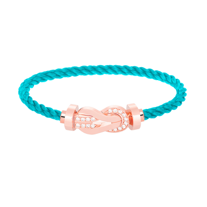 Pomuse CHANCE LARGE 8 FIGURE BUCKLE HALF DIAMOND BRACELET ROSE GOLD