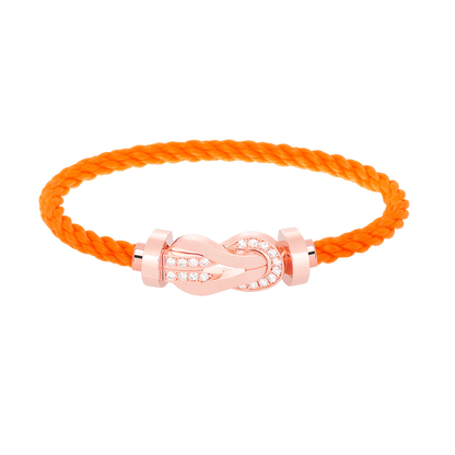 Pomuse CHANCE LARGE 8 FIGURE BUCKLE HALF DIAMOND BRACELET ROSE GOLD