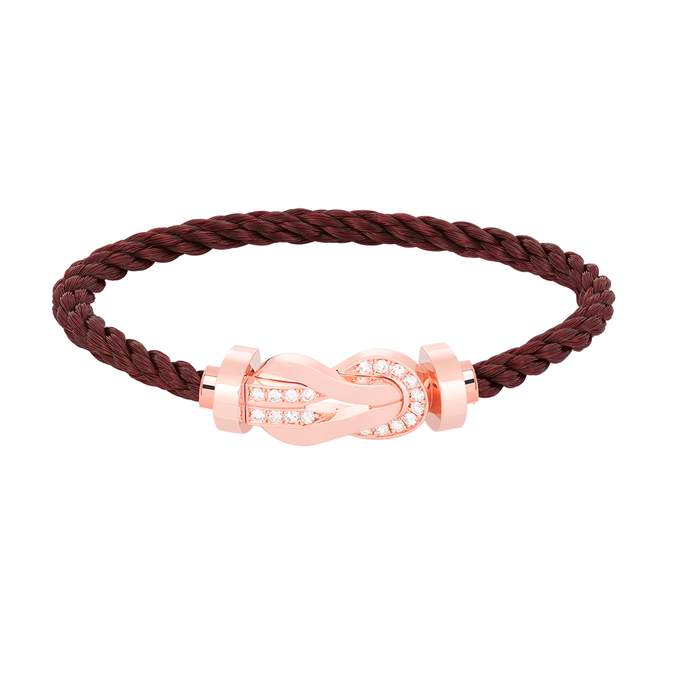 Pomuse CHANCE LARGE 8 FIGURE BUCKLE HALF DIAMOND BRACELET ROSE GOLD