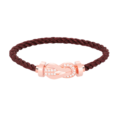 Pomuse CHANCE LARGE 8 FIGURE BUCKLE HALF DIAMOND BRACELET ROSE GOLD