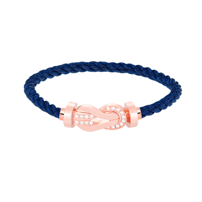 Pomuse CHANCE LARGE 8 FIGURE BUCKLE HALF DIAMOND BRACELET ROSE GOLD