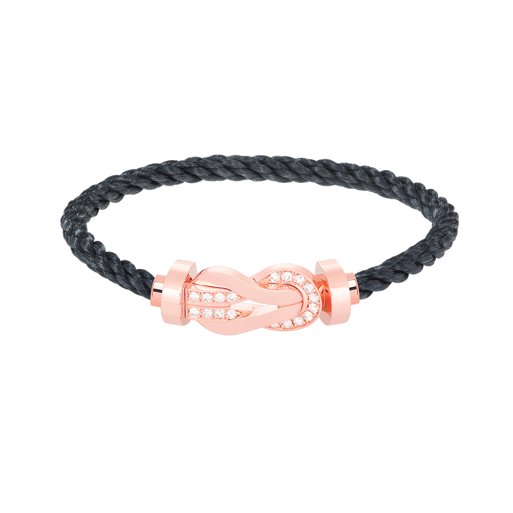 Pomuse CHANCE LARGE 8 FIGURE BUCKLE HALF DIAMOND BRACELET ROSE GOLD