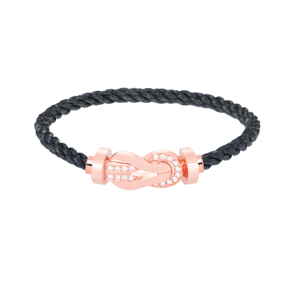 Pomuse CHANCE LARGE 8 FIGURE BUCKLE HALF DIAMOND BRACELET ROSE GOLD
