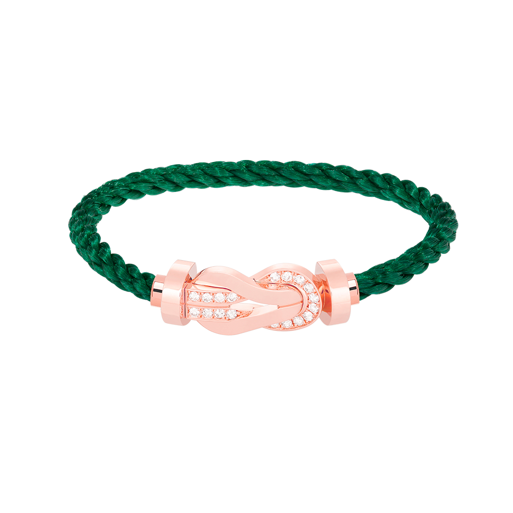 Pomuse CHANCE LARGE 8 FIGURE BUCKLE HALF DIAMOND BRACELET ROSE GOLD