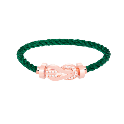 Pomuse CHANCE LARGE 8 FIGURE BUCKLE HALF DIAMOND BRACELET ROSE GOLD