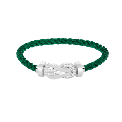 Pomuse CHANCE LARGE 8 FIGURE BUCKLE HALF DIAMOND BRACELET SILVER