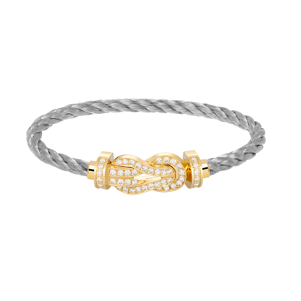 Pomuse CHANCE LARGE 8 FIGURE BUCKLE FULLDIAMOND BRACELET GOLD
