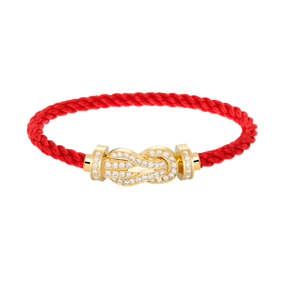 Pomuse CHANCE LARGE 8 FIGURE BUCKLE FULLDIAMOND BRACELET GOLD