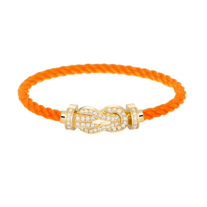 Pomuse CHANCE LARGE 8 FIGURE BUCKLE FULLDIAMOND BRACELET GOLD