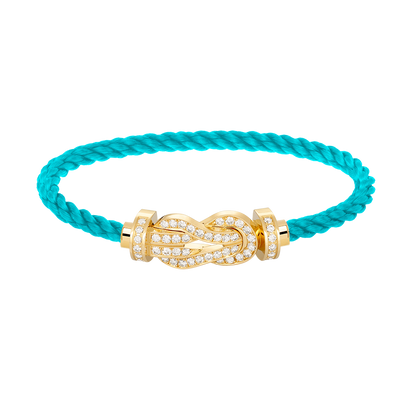 Pomuse CHANCE LARGE 8 FIGURE BUCKLE FULLDIAMOND BRACELET GOLD