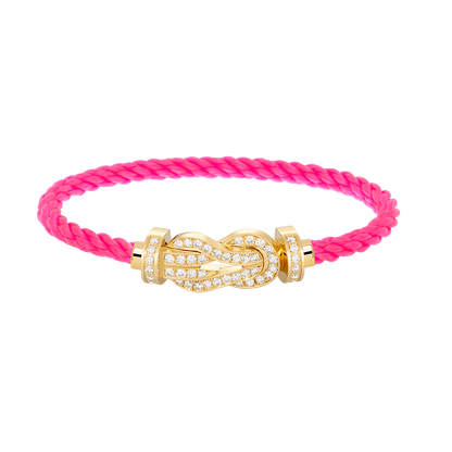 Pomuse CHANCE LARGE 8 FIGURE BUCKLE FULLDIAMOND BRACELET GOLD