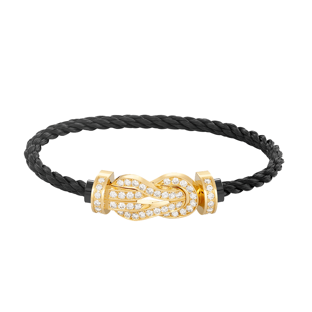 Pomuse CHANCE LARGE 8 FIGURE BUCKLE FULLDIAMOND BRACELET GOLD