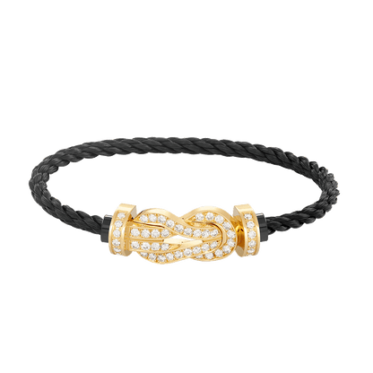 Pomuse CHANCE LARGE 8 FIGURE BUCKLE FULLDIAMOND BRACELET GOLD