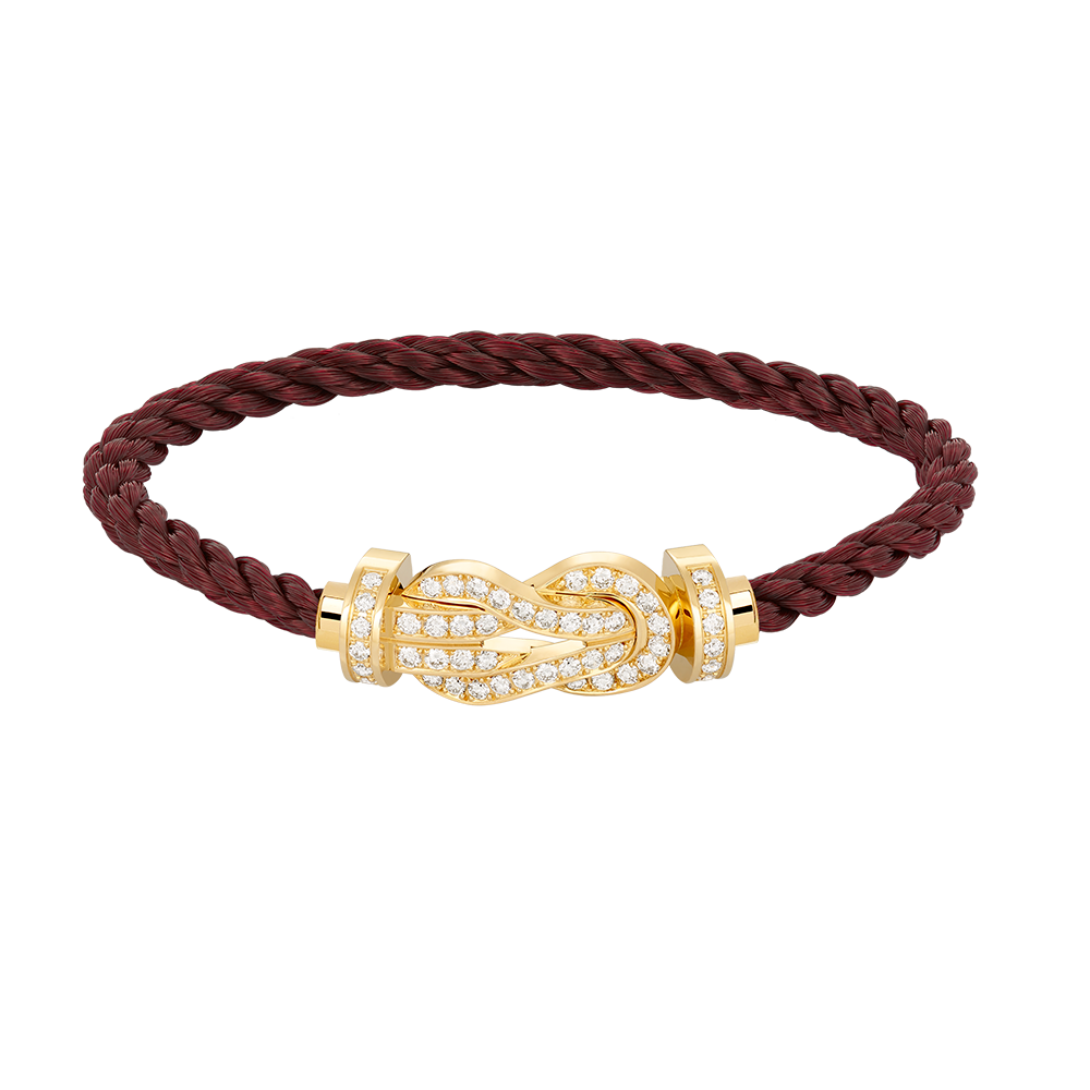 Pomuse CHANCE LARGE 8 FIGURE BUCKLE FULLDIAMOND BRACELET GOLD