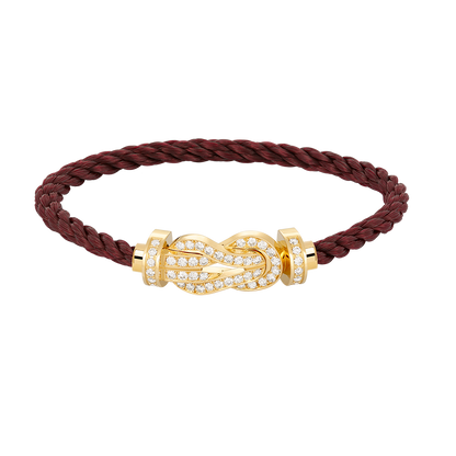 Pomuse CHANCE LARGE 8 FIGURE BUCKLE FULLDIAMOND BRACELET GOLD