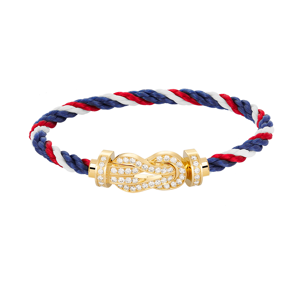 Pomuse CHANCE LARGE 8 FIGURE BUCKLE FULLDIAMOND BRACELET GOLD