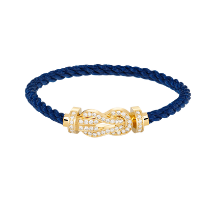 Pomuse CHANCE LARGE 8 FIGURE BUCKLE FULLDIAMOND BRACELET GOLD