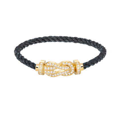 Pomuse CHANCE LARGE 8 FIGURE BUCKLE FULLDIAMOND BRACELET GOLD