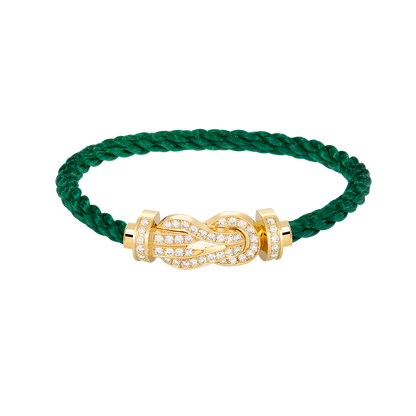 Pomuse CHANCE LARGE 8 FIGURE BUCKLE FULLDIAMOND BRACELET GOLD